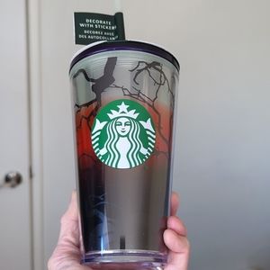 NWT Starbucks Raven’s Perch Glow in the Dark Cold Cup (16 oz)
